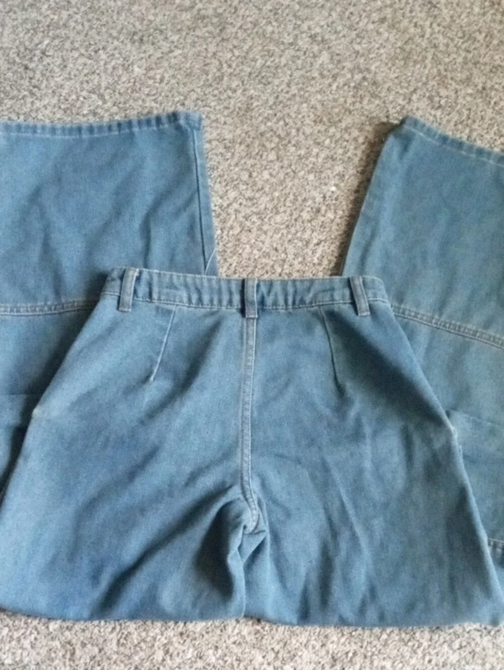 Teen Girl's Blue Cargo Jeans - Classic Utility Style